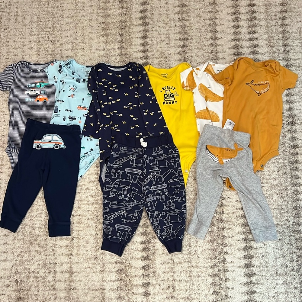 Carter's Kids Matching Sets - Blue, Yellow, Gray, Orange